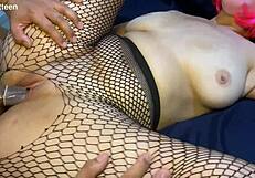 my busty curves look insane fucking in these fishnet stockings