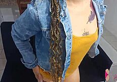 i swallow his cock while stepsis takes stepbro's creampie deep in her big ass