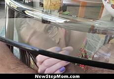 Stepmom Kyaa Chimera shocked by stepson's boner cum in underwear?