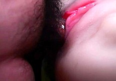 FINGER AND DICK DOUBLE STUFF THIS SHAVED PUSSY CLOSE UP!