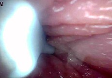 Endoscope reveals daddy's huge cock humiliating small penis up close