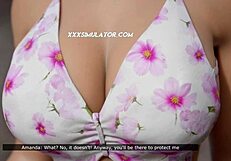 Wife goes wild with anal creampie cheating right in front of husband animation