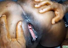 stepmom's big natural tits bounce on stepson's monster ebony cock homemade