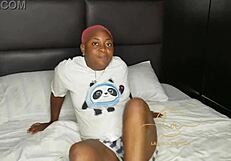 Horny black gigolo slams 16-inch monster cock deep