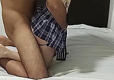 imagine your girlfriend riding till boyfriend creams her tight teen slit