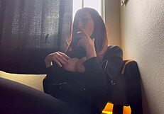 Italian Milf Artemisia's Big Juicy Tits Nipples Long Hair Smoking Fetish Mother In Law Solo European Sexy