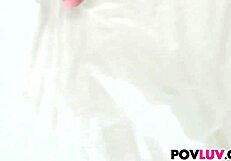 hot pov with teen amanda tate riding big cock hard 😍 close up pussy action