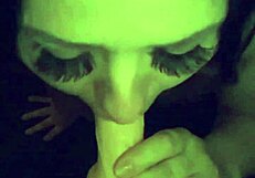 BIG TITS SLUT SUCKS MONSTER DILDO COCK HARD