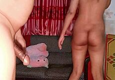 my best friend's sexy wife emerges from bathroom for homemade facial fuck