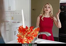 Step Family Orgy Gives Thanks with Blowjobs and Hardcore Taboo Fucks!