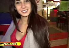 Cum hungry Ayda Swinger seduces stepfather's pals for hardcore group pounding and creampie