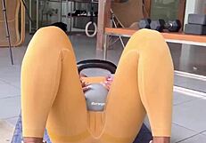 damn this tiny sexy asian teases her flexible ass