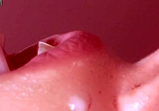 japanese stepmom blows stepson for birthday cum in mouth close up