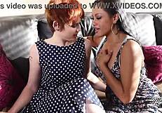 Miss Lily Cade Schools Busty Maxine X Wild Lesbian Licking!