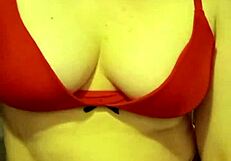 Homemade horny amateurs flash red and white big natural tits live now