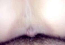 wife rides hard till pussy overflows with creamy delight