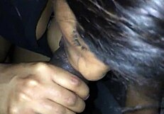 Intriguing teen lips wrap tight around throbbing cock sucking deep