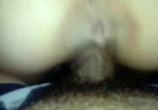 wife rides hard till pussy overflows with creamy delight