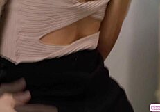 My big tits ache as I kiss and finger my hairy blonde office mate's wet beaver