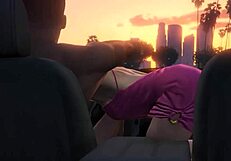gta 5 franklin calls up hooker for car sex game service on the street