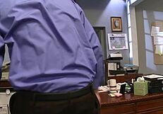 her eyes lit up seeing coworkers huge dick she tested it right away