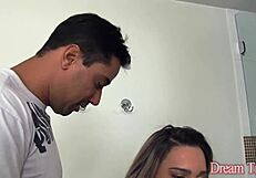 Tranny Mel Almeida Cums Hard from Deep Ass Stuffing