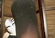 Petite Lingerie Girl Teases Pantyhose Stockings