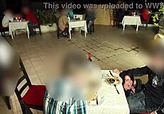 Restaurant Guests Watch Milf Orgy with Monster Cocks and Public Cumshots