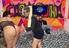 damn bbw melancia licked diguinha dj's juicy pussy so much 👅💦 fingered that giant fat ass and huge saggy tits too 🍑🍑