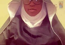 halloween nun hazelnut gets bent over and fucked hard by big cock