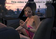 gta 5 franklin calls up hooker for car sex game service on the street