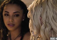 ebony zerella skies fucks petite blonde teen britt blair then they lick pussies