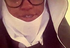 halloween nun hazelnut gets bent over and fucked hard by big cock