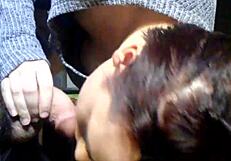 Young Slut Face-Fucked Hard During Intense Blowjob Session