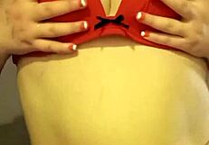 Homemade horny amateurs flash red and white big natural tits live now