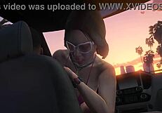 gta 5 franklin calls up hooker for car sex game service on the street