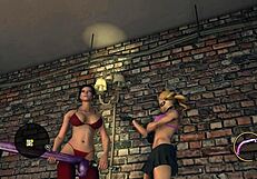 big tits big ass strippers give lap dances and ride cocks at night club