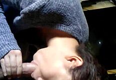 Young Slut Face-Fucked Hard During Intense Blowjob Session