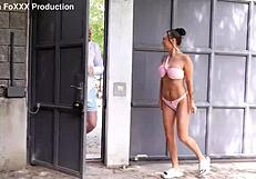 I watched Monika Fox chat wildly with a passerby on the street