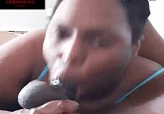 Creeddaking delivers sloppy blowjob ending in cum in mouth