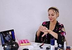 Sfw Cute Blonde Geisha Cosplay Roleplay Makeup Session