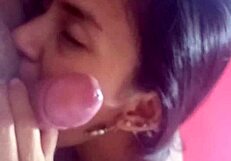 En bata me mete la verga en la boquita... ups te corriste dentro after i ride him hard outdoors!