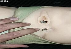 candy bent over desk for huge cock anal creampie in beige panties