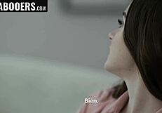 Stepdaddy bends her over fucks that virgin pussy doggystyle cowgirl riding sucking deep