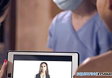 bold squirting lesbians fingerbang each other post yoga session