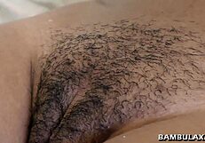 BWC slides into CLOSE UP view of ebony PUSSY stretching wide before pumping full of hot CREAMPIE