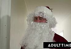 naughty ritchie caught fingering hairy pussy by stepdaddy santa christmas morning