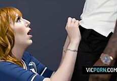 hot redhead milf teacher lauren phillips bangs student then gym coach's big cocks