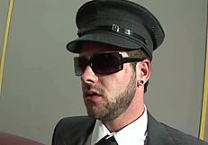 he keeps shirt and tie on fucking my big tits in car doggystyle cumshot