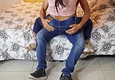 horny stepsis teases pervy stepdad then rides his thick cock hard